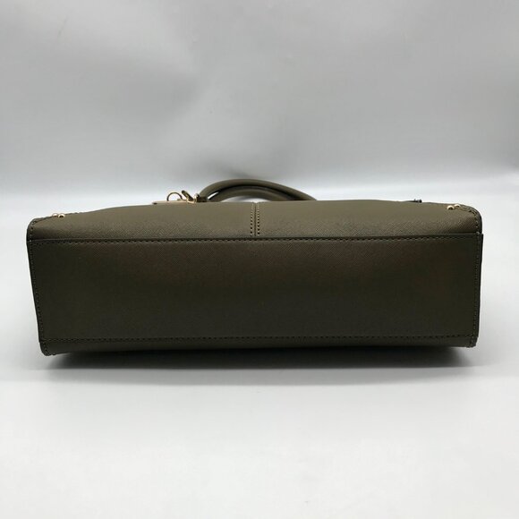 Guess Olive Green Faux Leather Satchel Bag - Picture 5 of 10